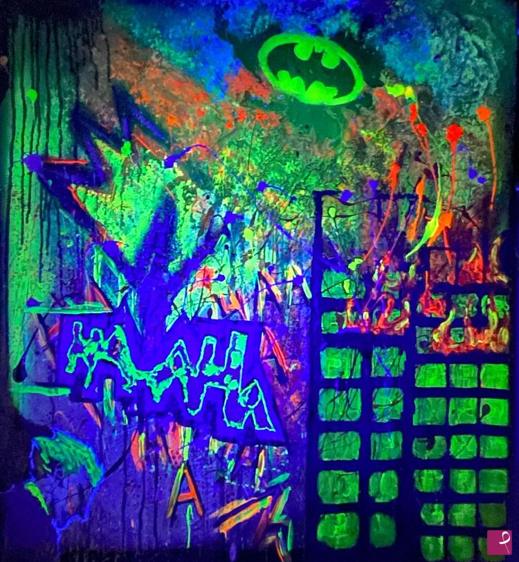 quadri in vendita online - Burning Gotham uv mod