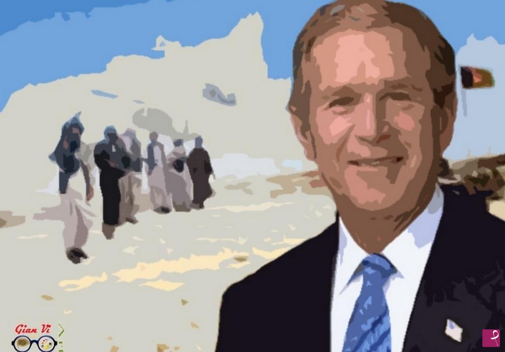 quadri in vendita online - Bush in Afghanistan