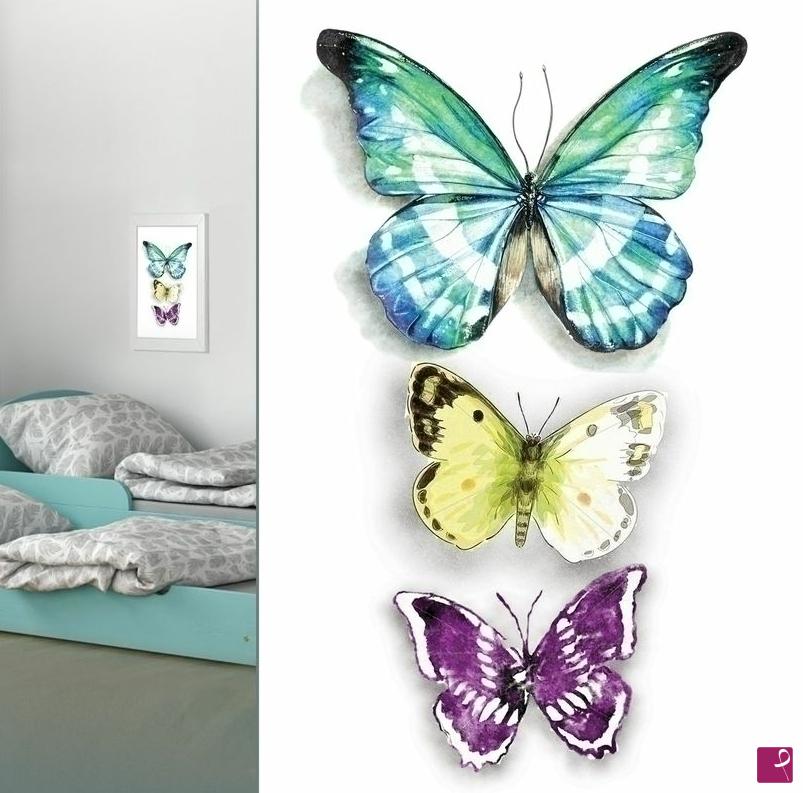 quadri in vendita online - Butterflies