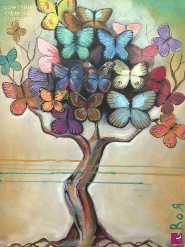 quadri in vendita online - Butterfly Tree