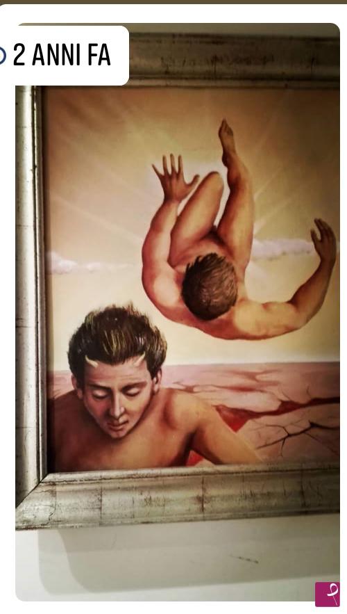 quadri in vendita online - Cacciata degli Angeli Ribelli olio .Quadro originale su disegno.e