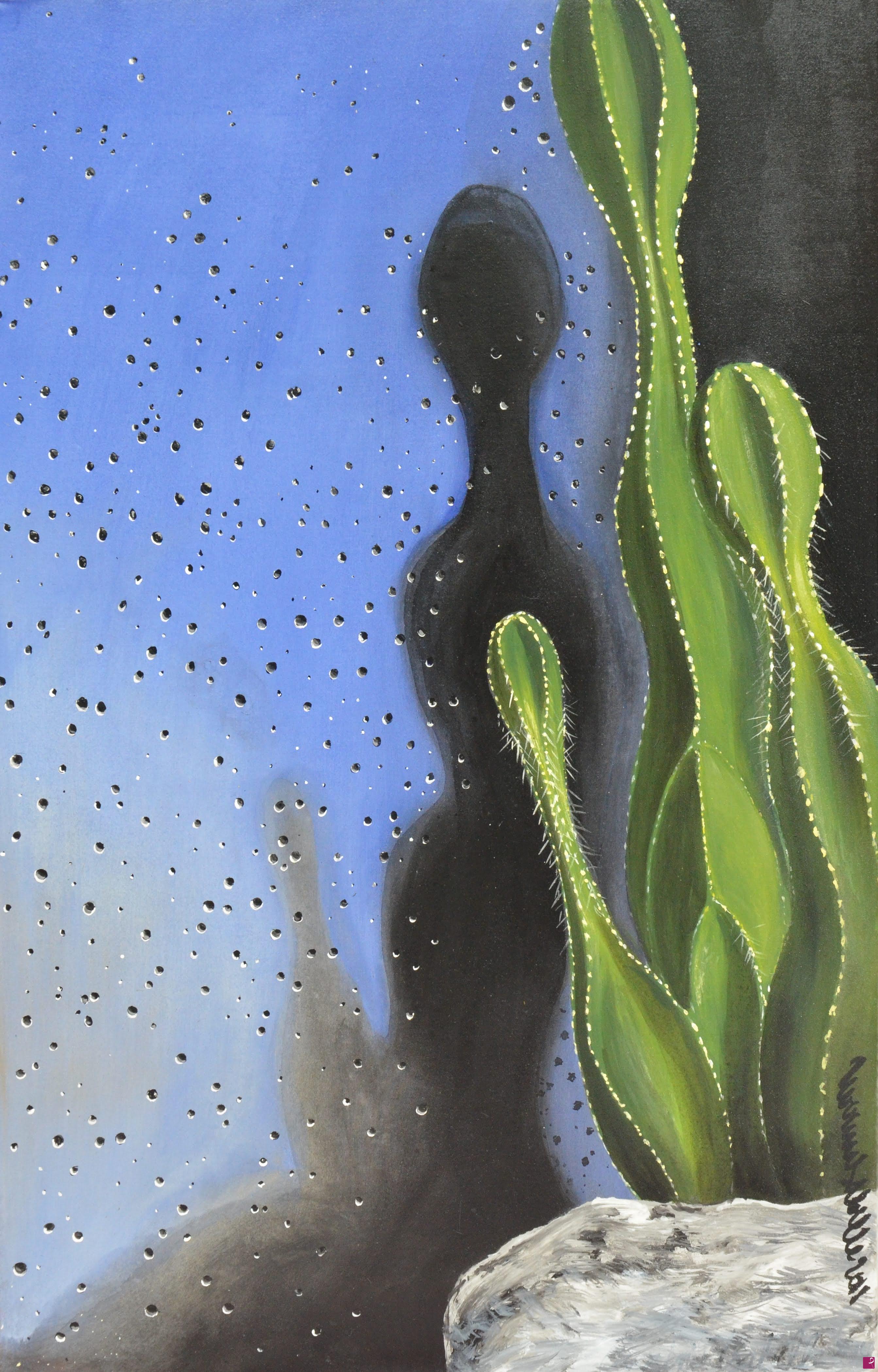 quadri in vendita online - Cactus, natura viva 2018