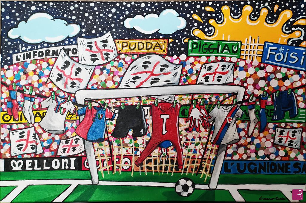 quadri in vendita online - Cagliari Calcio Scudetto 1970 Tributo