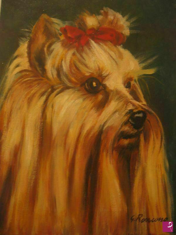 quadri in vendita online - cagnolino Yorkshire