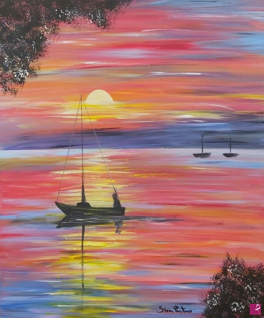 quadri in vendita online - Caldo tramonto 