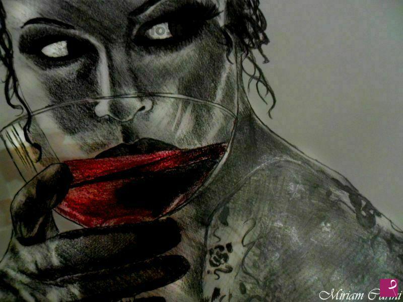 quadri in vendita online - calice di vino