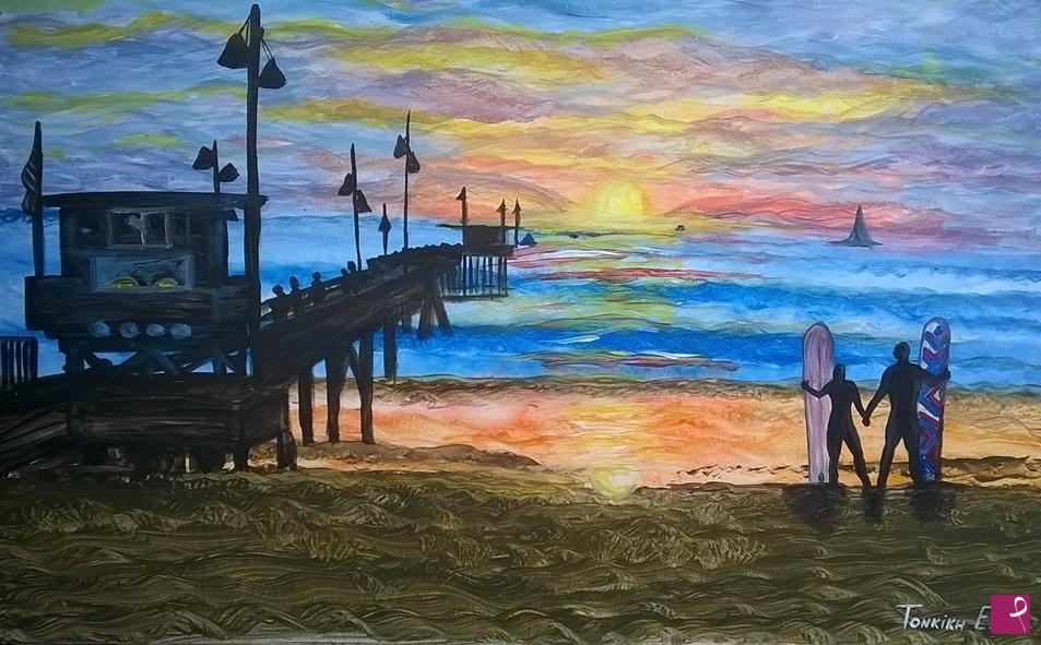 quadri in vendita online - California sunset