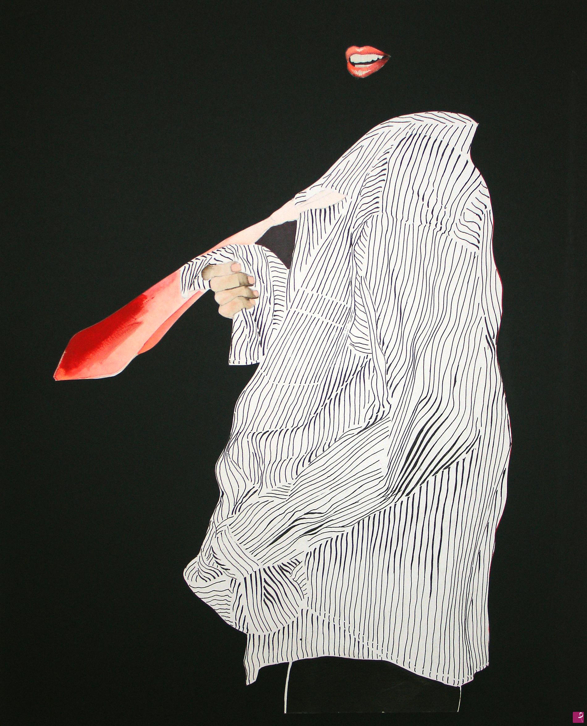 quadri in vendita online - camicia con cravatta 2