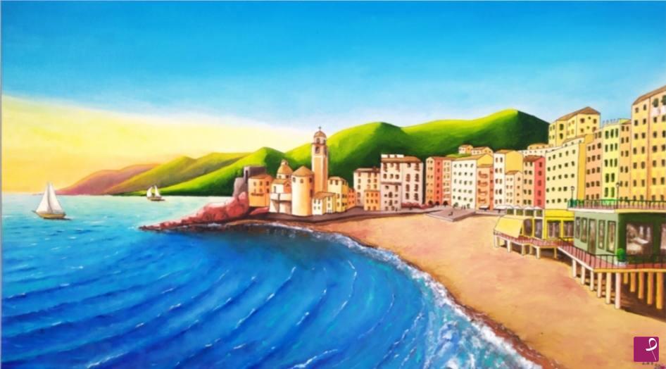 quadri in vendita online - Camogli panoramica
