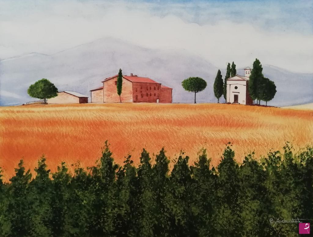 quadri in vendita online - Campagna toscana