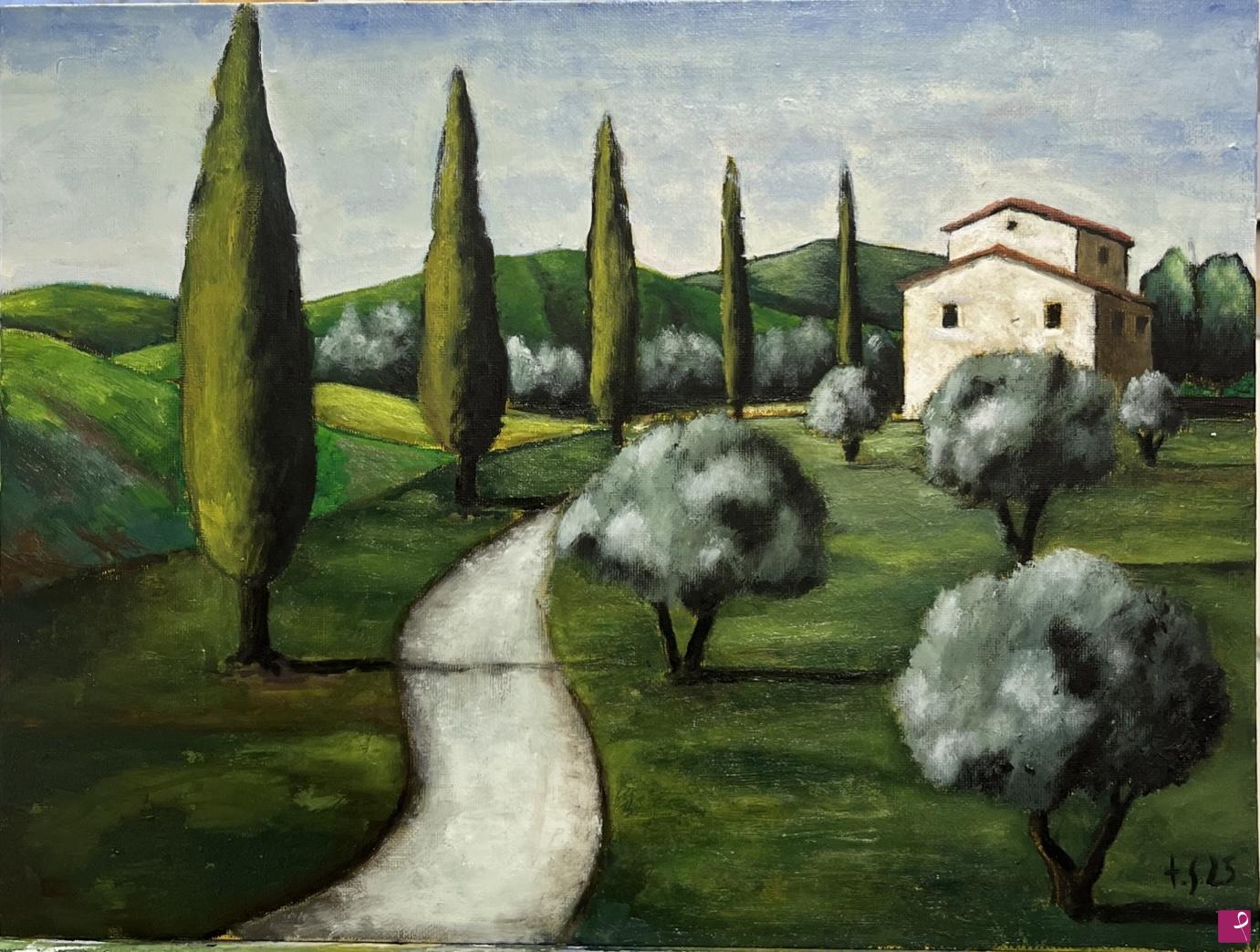 quadri in vendita online - Campagna toscana
