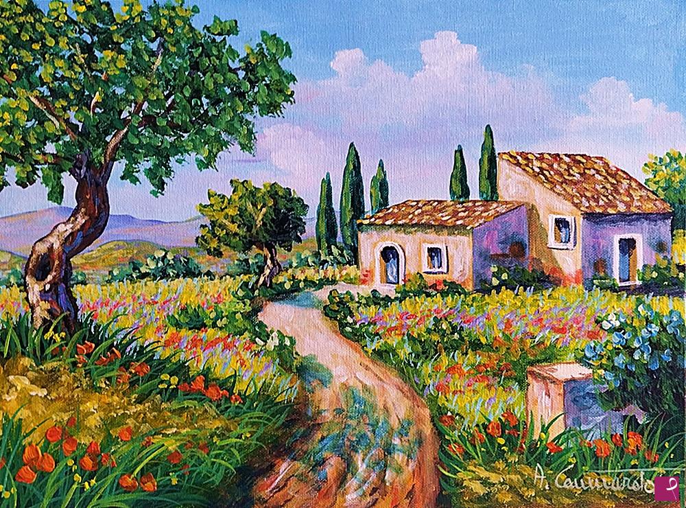 quadri in vendita online - Campagna toscana