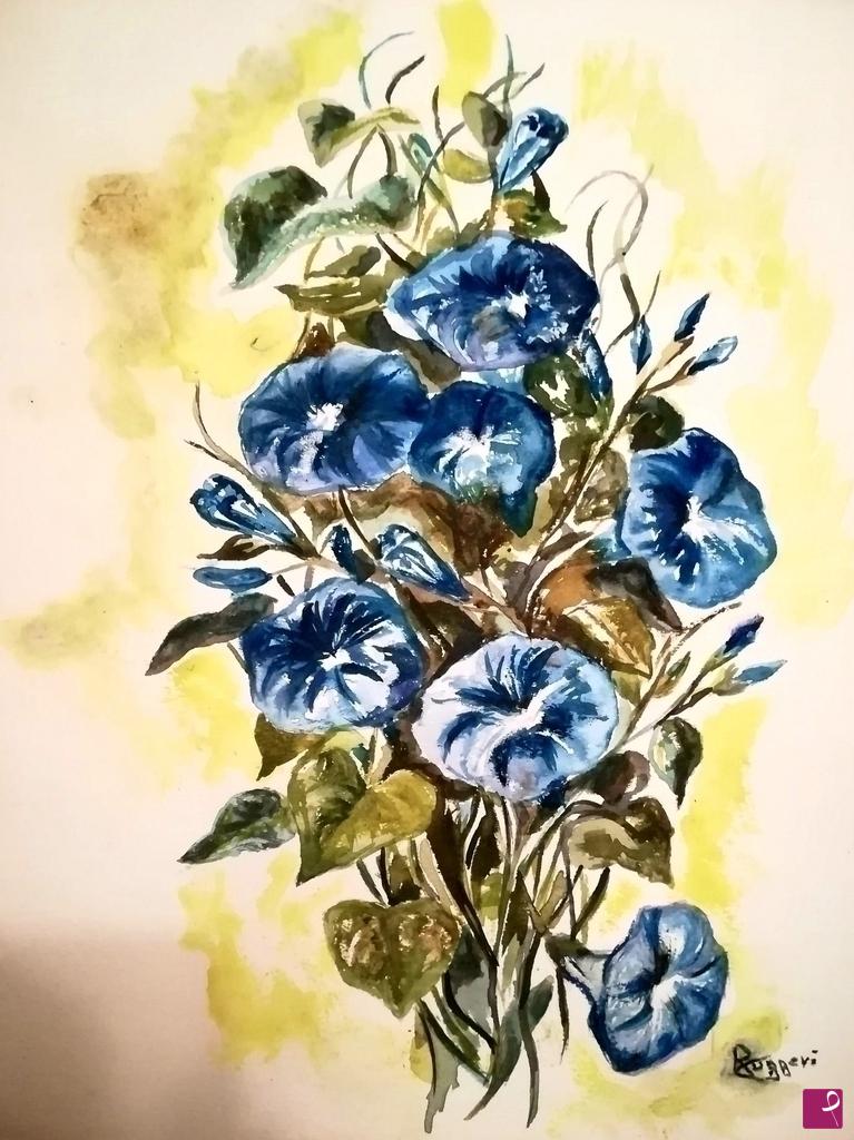 quadri in vendita online - Campanelle blu