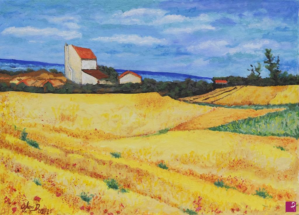 quadri in vendita online - CAMPI DI GRANO