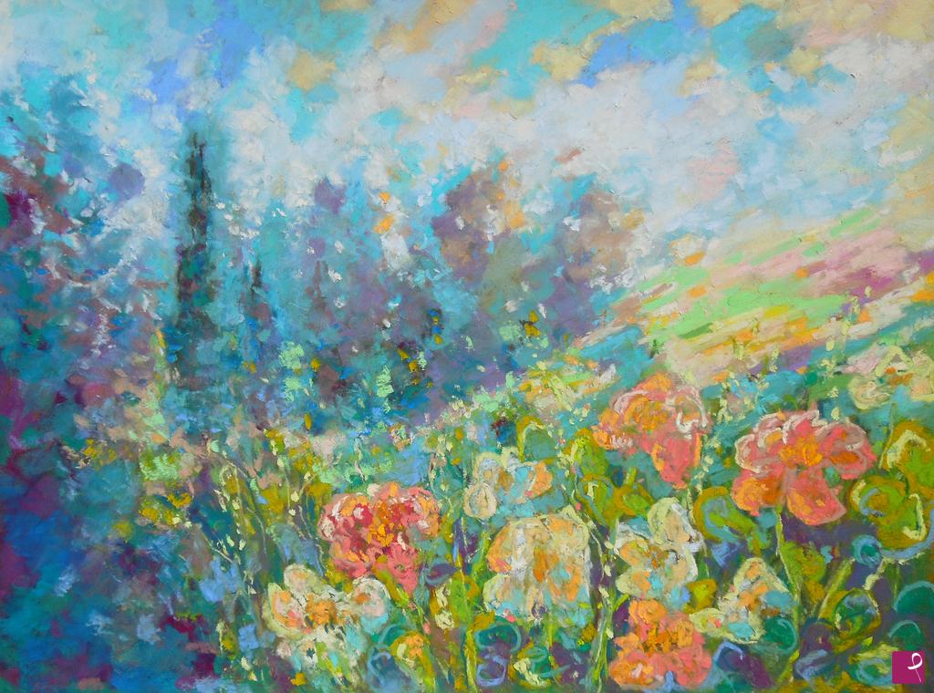 quadri in vendita online - Campi in fiore in Toscana - 223
