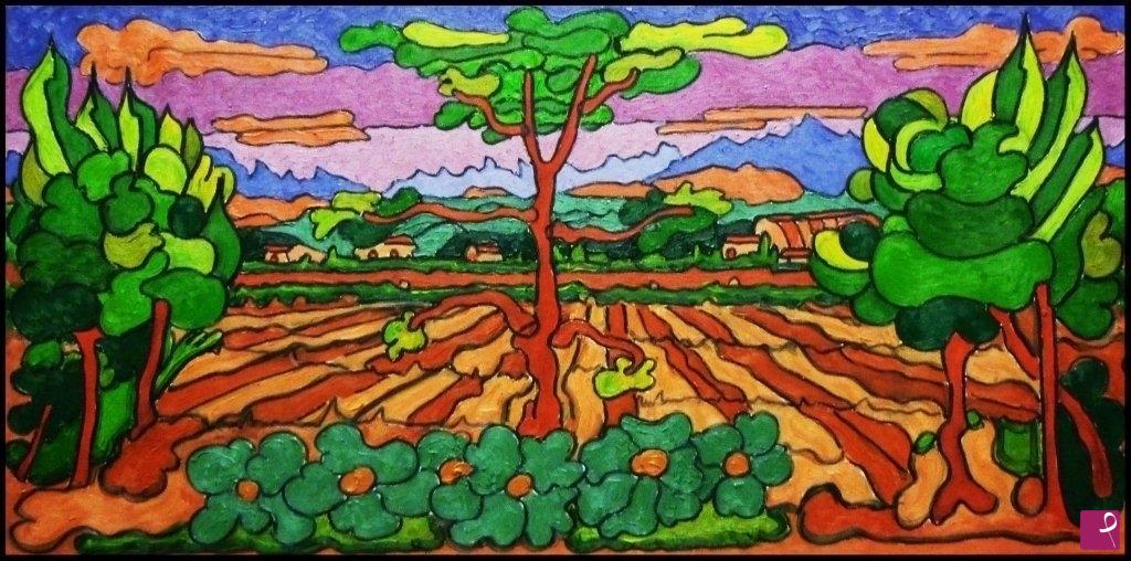 quadri in vendita online - campo  arato
