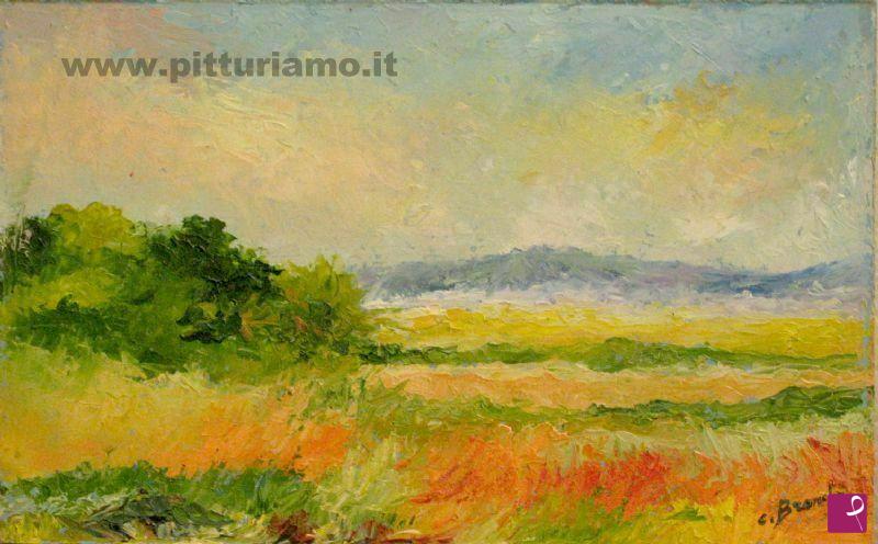 quadri in vendita online - campo con papaveri