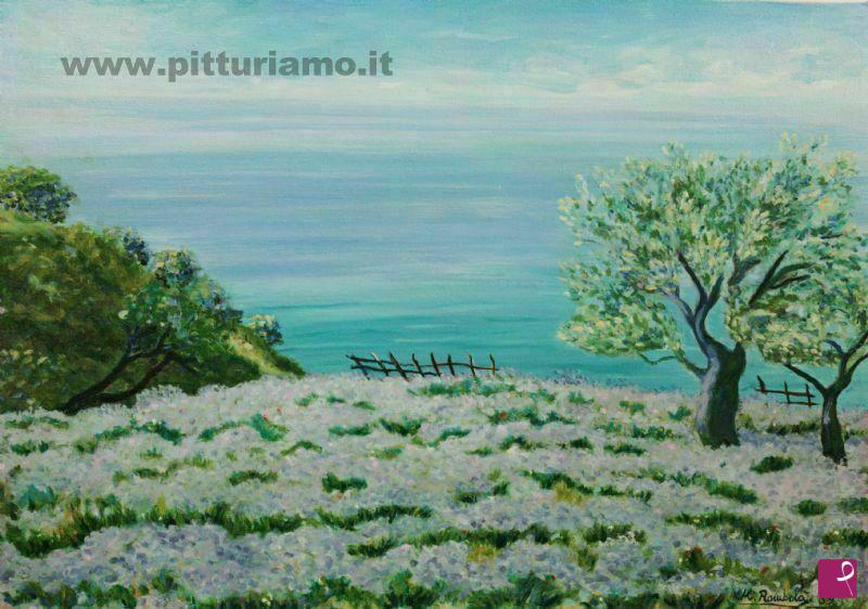 quadri in vendita online - Campo di cardamoni