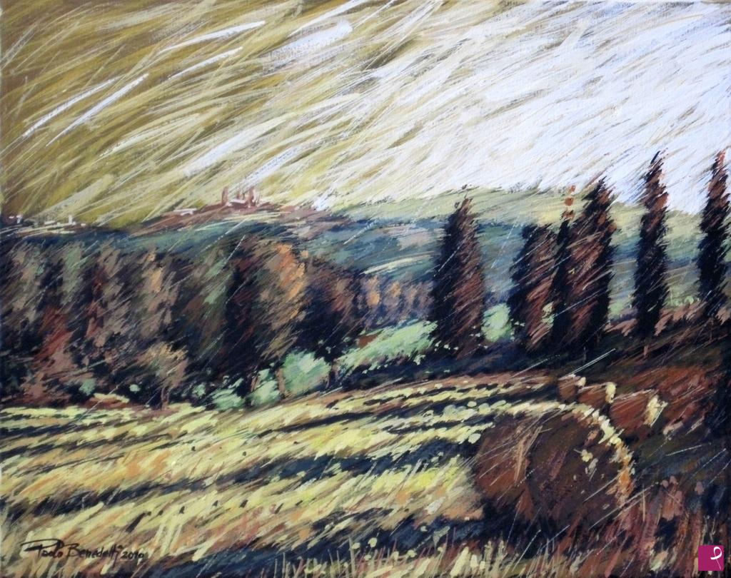 quadri in vendita online - Campo di fieno