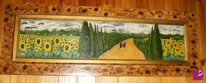quadri in vendita online - Campo di girasoli -paesaggio