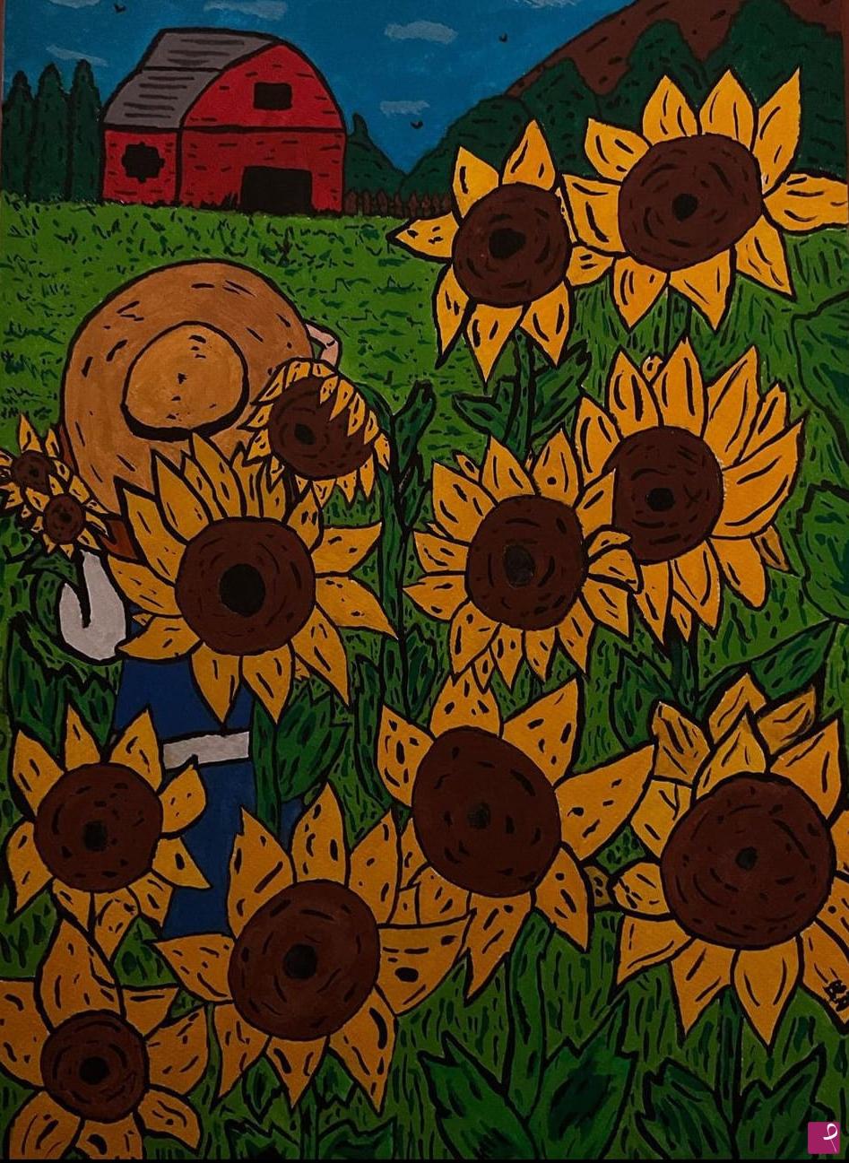 quadri in vendita online - Campo di Girasoli 