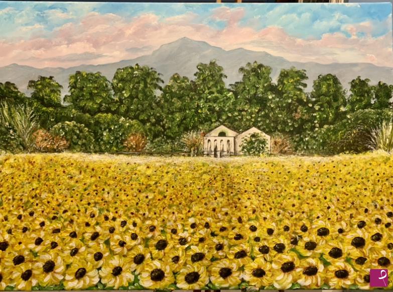 quadri in vendita online - Campo di girasoli 