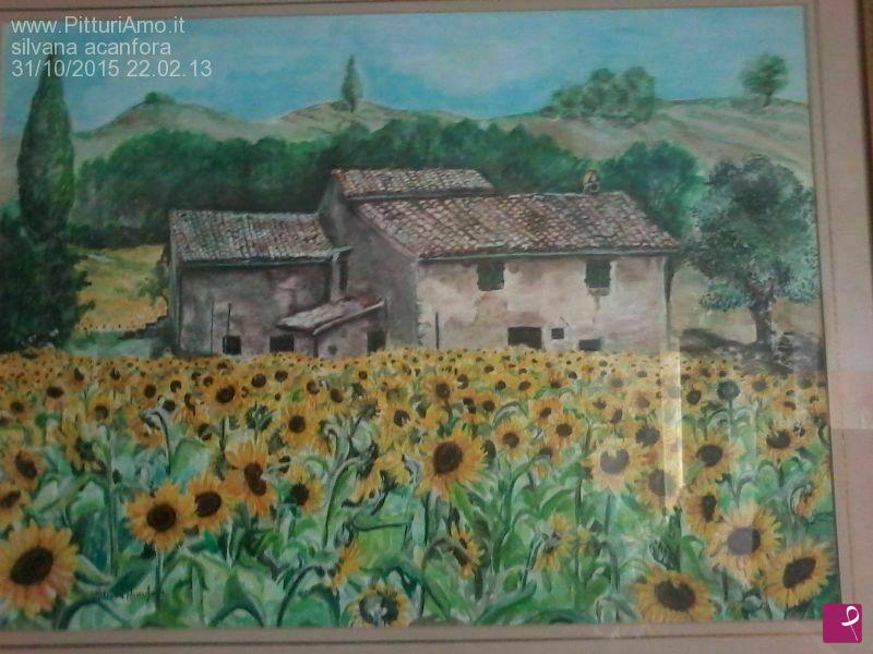 quadri in vendita online - campo di girasoli