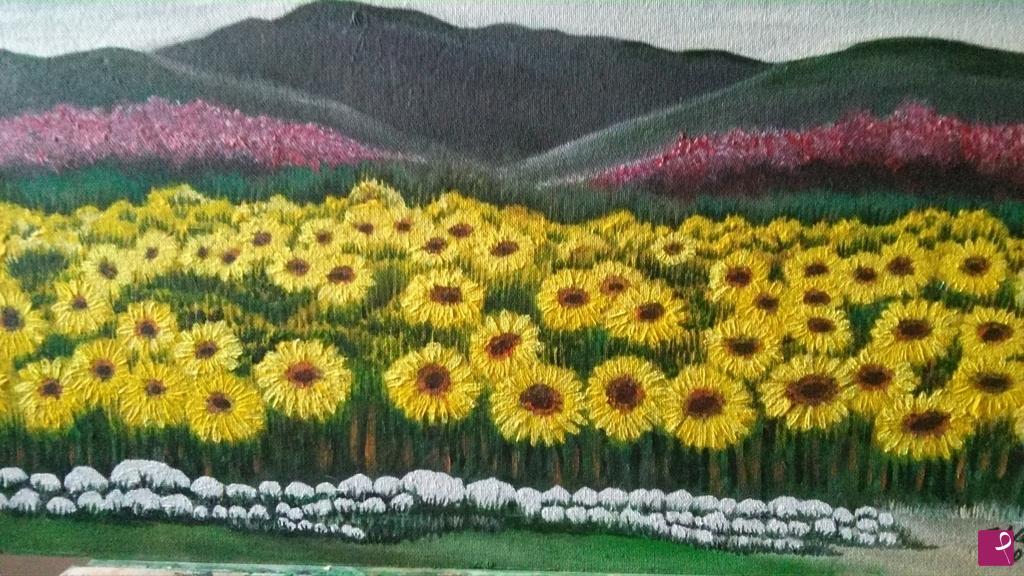 quadri in vendita online - CAMPO DI GIRASOLI