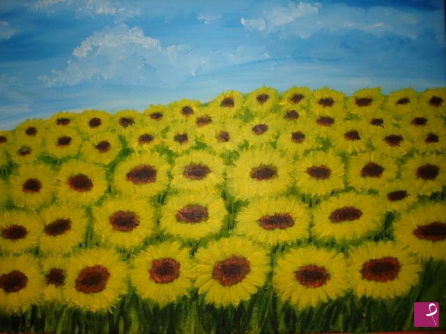 quadri in vendita online - CAMPO DI GIRASOLI