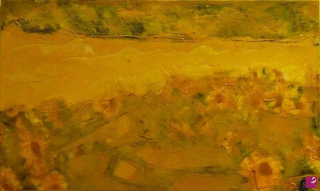 quadri in vendita online - campo di girasoli