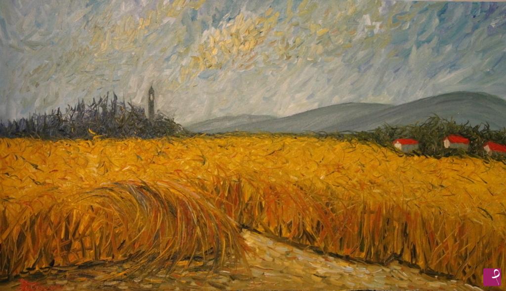quadri in vendita online - Campo di grano