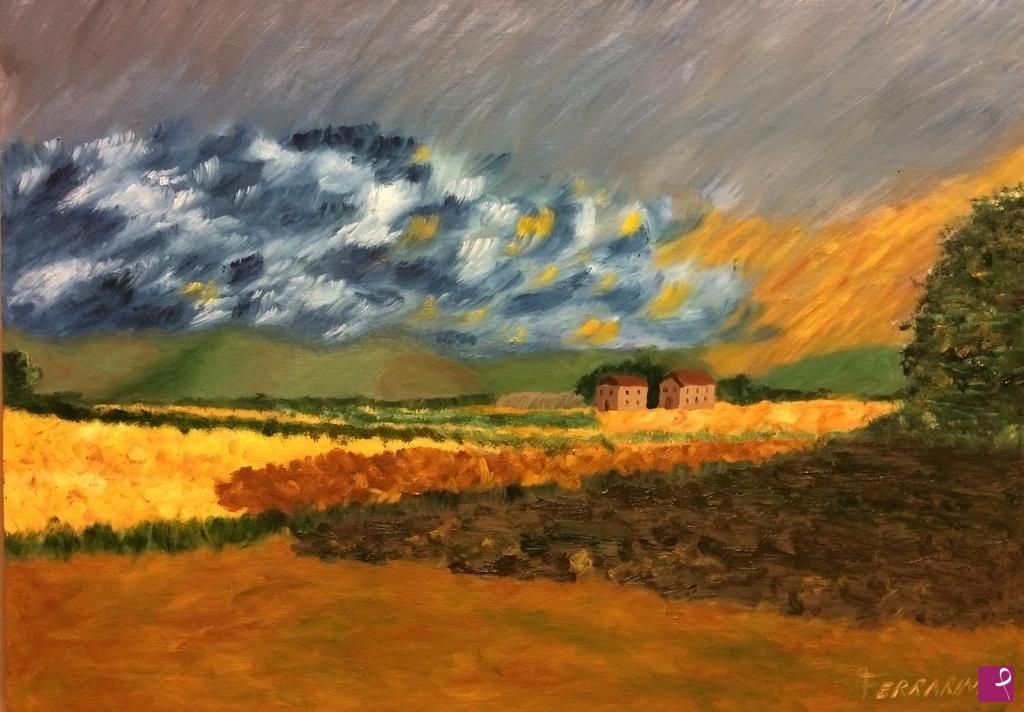 quadri in vendita online - Campo di grano 