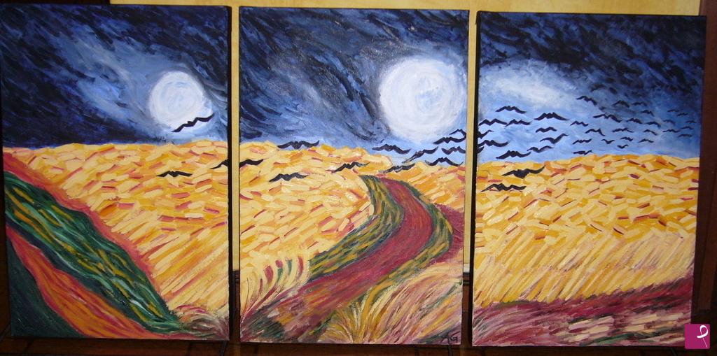 quadri in vendita online - Campo di grano