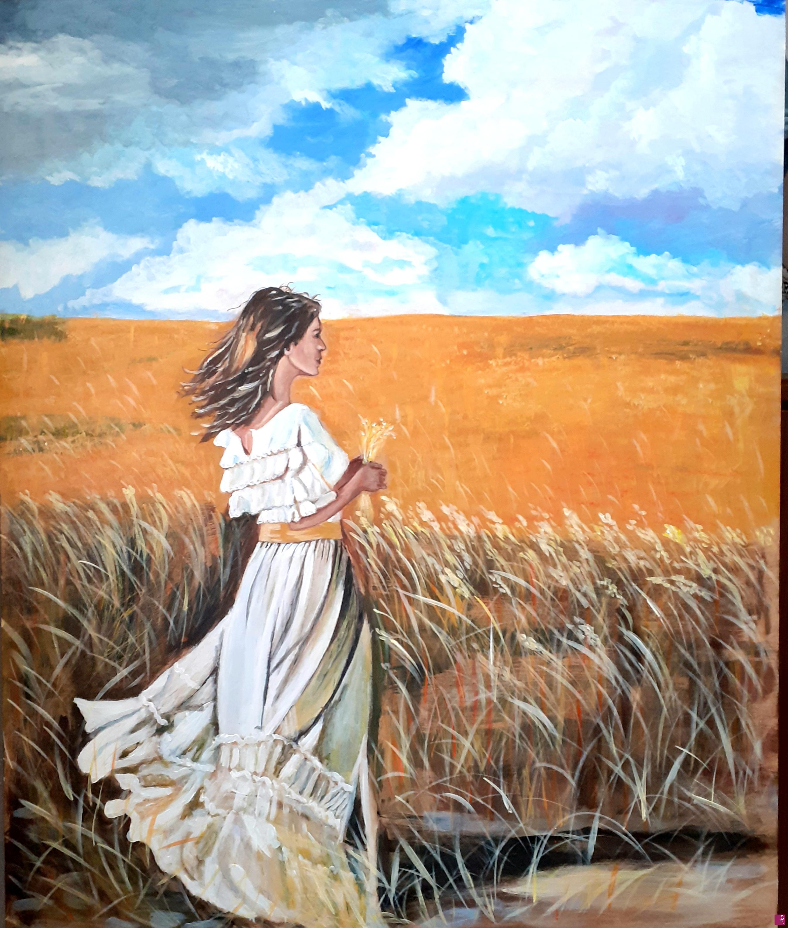 quadri in vendita online - Campo di grano