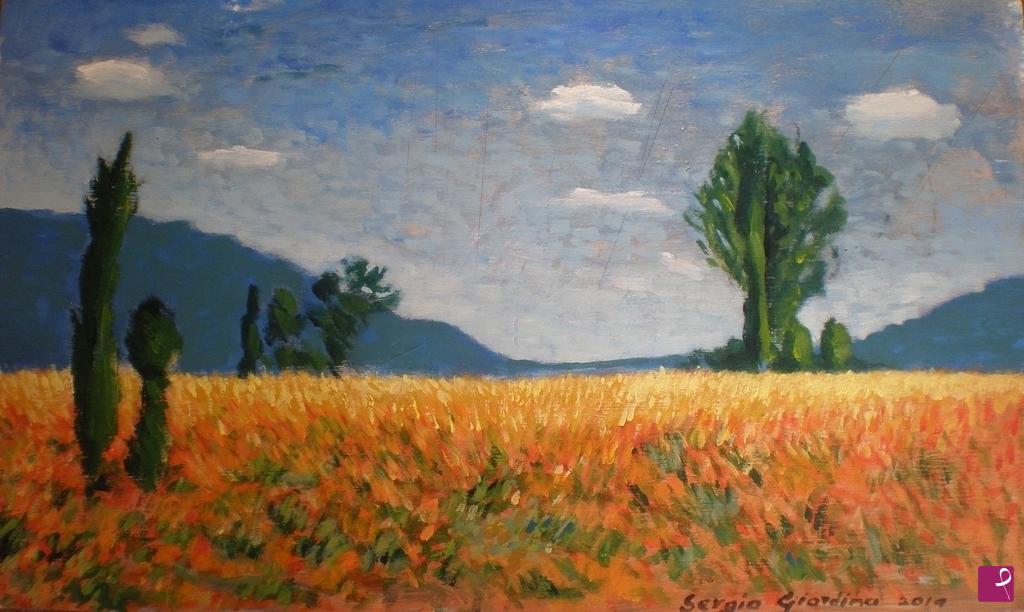 quadri in vendita online - Campo di grano