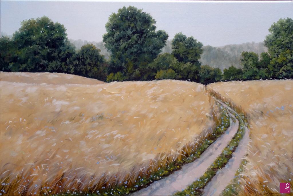 quadri in vendita online -  Campo di grano dorato