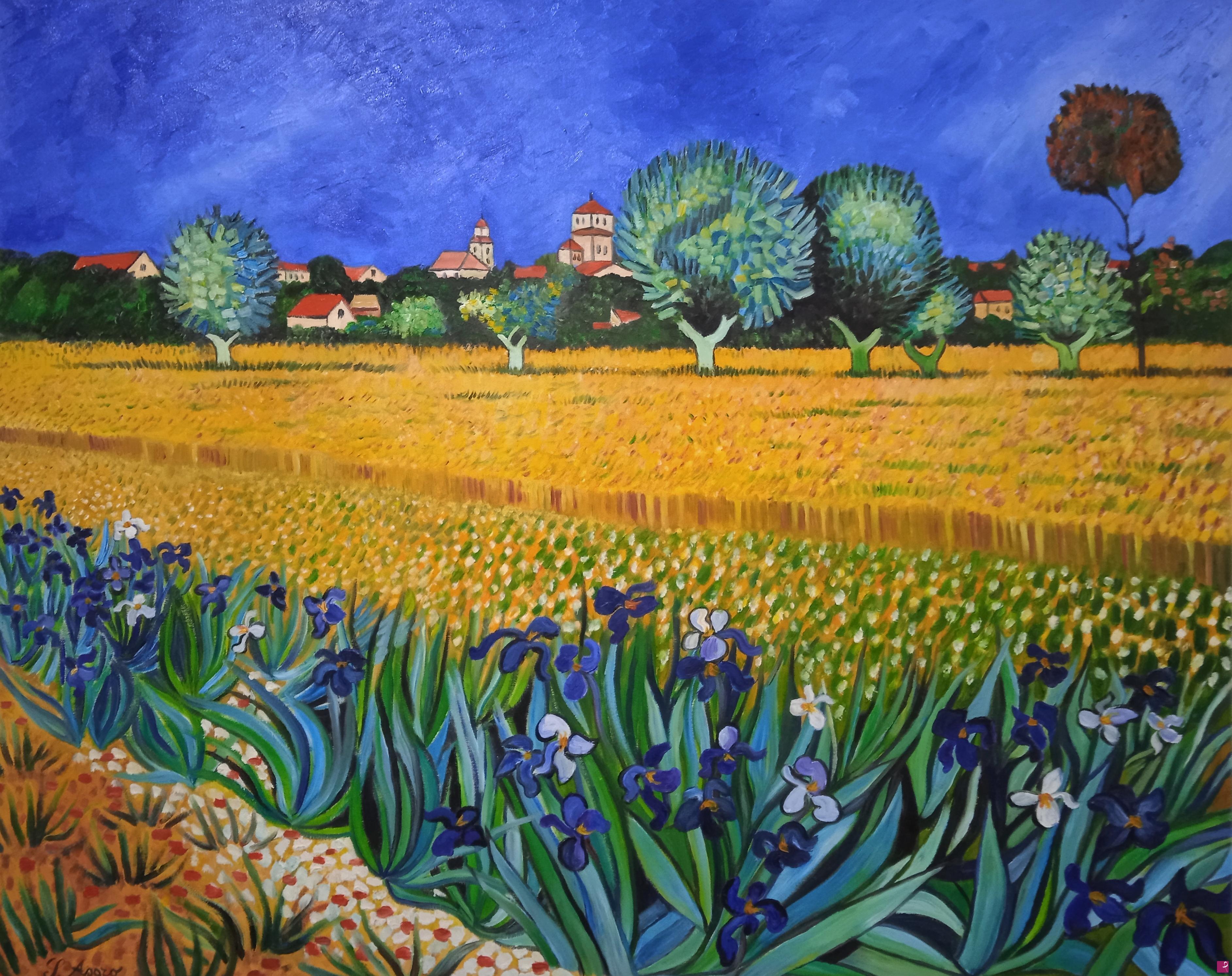 quadri in vendita online - Campo di iris 