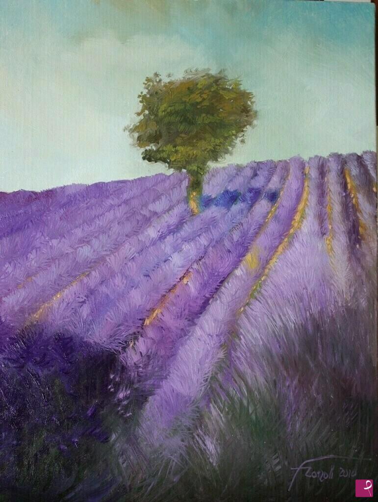 quadri in vendita online - campo di lavanda