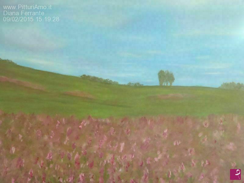 quadri in vendita online - Campo di lupini