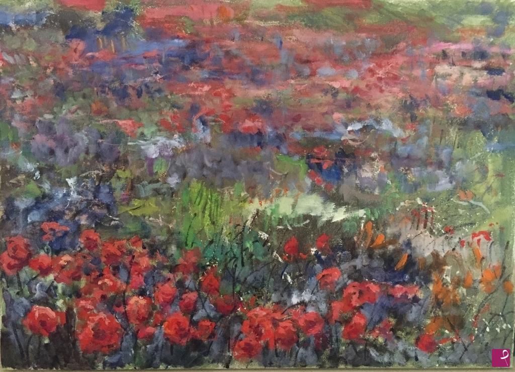 quadri in vendita online - Campo di papaveri 