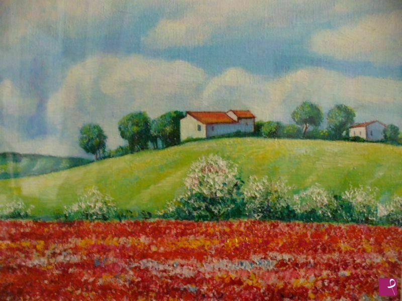 quadri in vendita online - Campo di papaveri