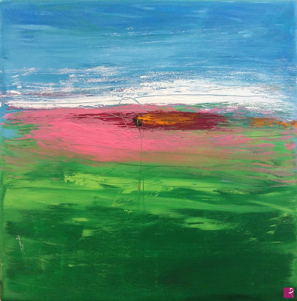 quadri in vendita online - Campo di Peonie