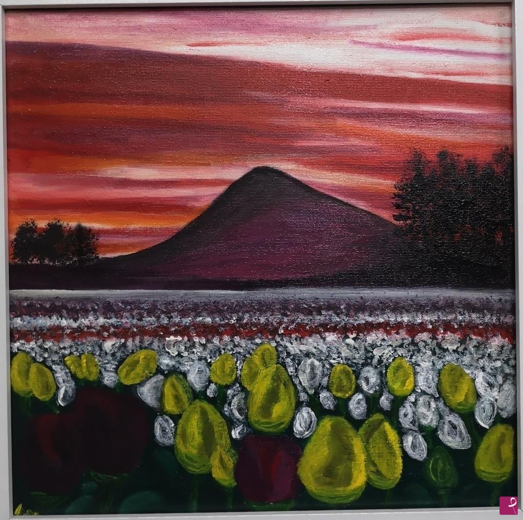 quadri in vendita online - Campo di tulipani