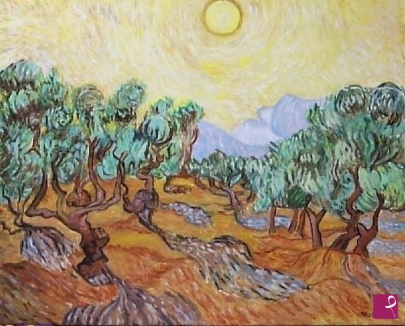 quadri in vendita online - Campo di ulivi