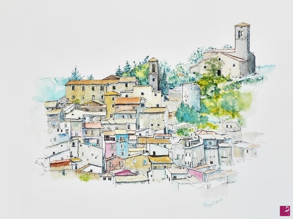 quadri in vendita online - campobasso - san giorgio e il borgo - Magalì