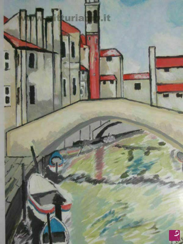 quadri in vendita online - Canale a Chioggia vecchia