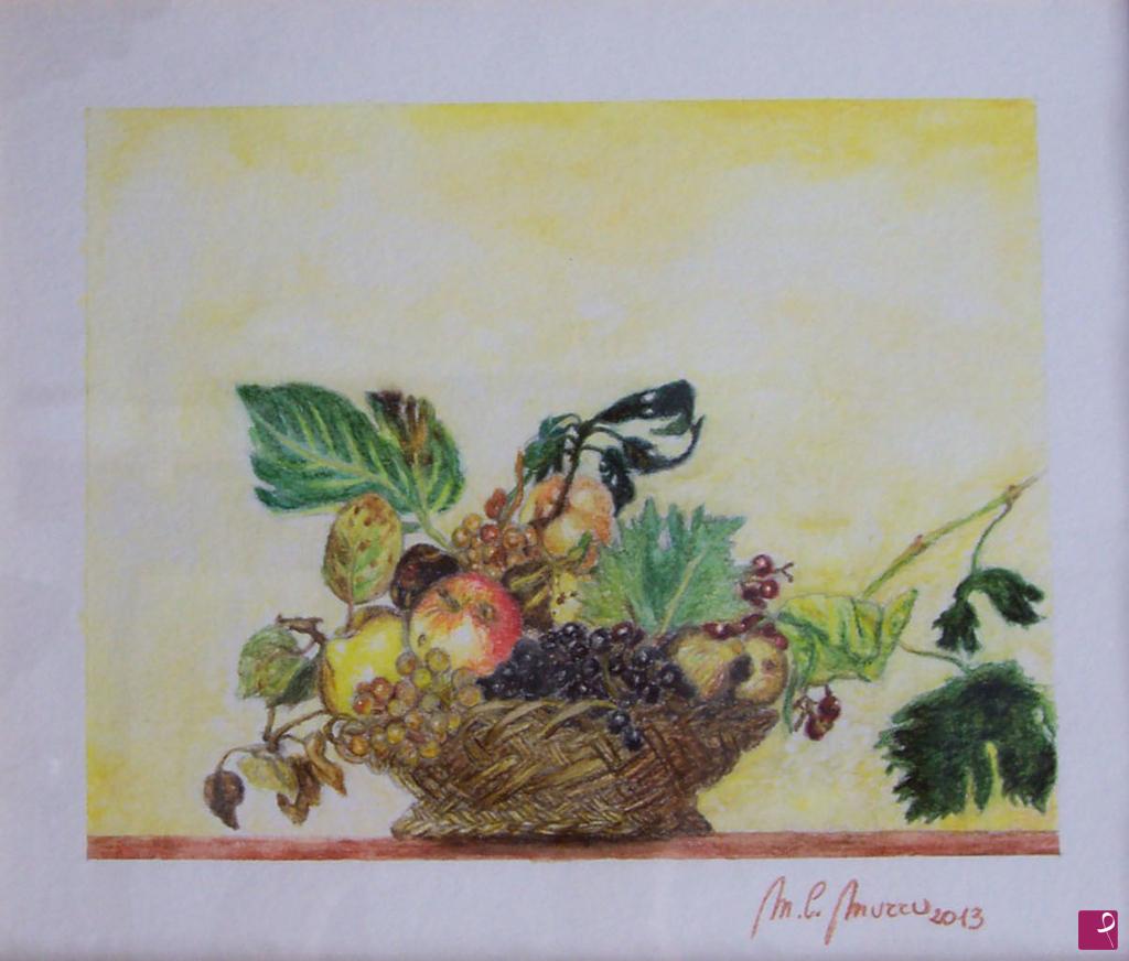 quadri in vendita online - Canasta di frutta