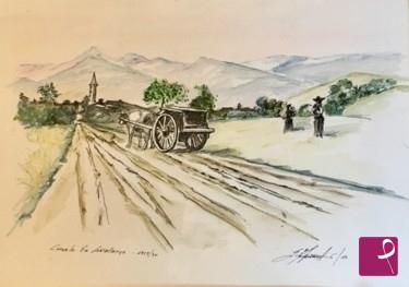 quadri in vendita online - Candelo Via Castellengo Fienagione 1925/1930