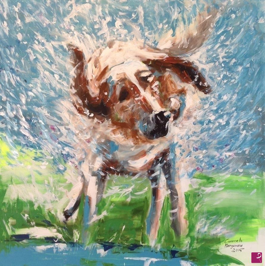 quadri in vendita online - Cane Bagnato
