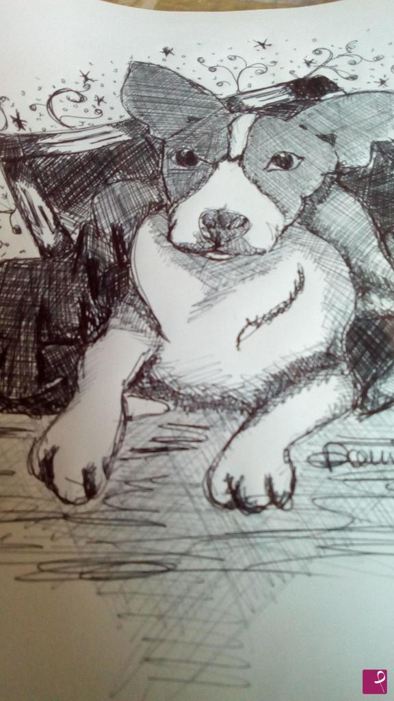 quadri in vendita online - cane  cucciolo